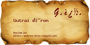 Gutrai Áron névjegykártya